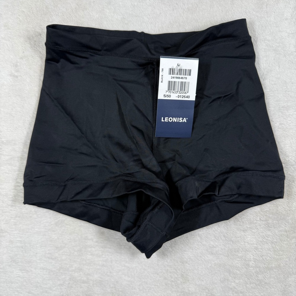 Leonisa Womens Black Boyshort Underwear Panties 012640 Size Small NWT